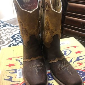 El General Womens 7.5 Cowgirl Boots Original